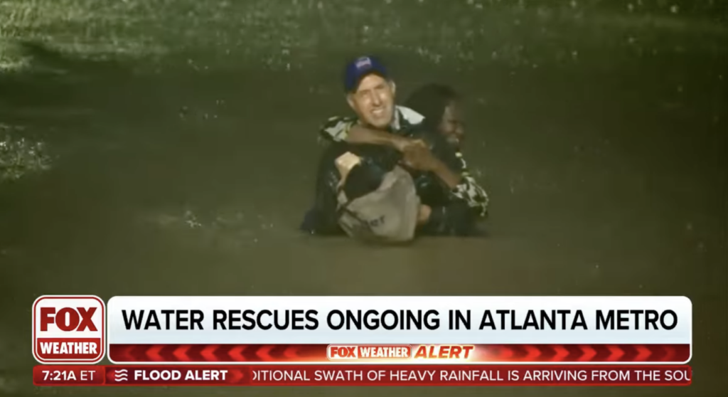 Fox News Star Rescues Woman During Live Broadcast Fox weatherman saves woman from flood waters
